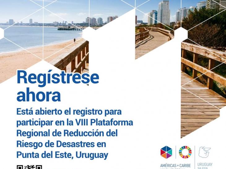 Participa y regístrate ahora. Está abierto el registro para participar en la VIII sesión de la Plataforma Regional para la Reducción del Riesgo de Desastres en las Américas y el Caribe